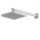 Wall Mounted Modern 200mm Drencher Chrome Square Rainfall Fixed Shower Arm Head 1