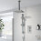 Thermostatic Concealed Square Shower Ceiling Mounted Adjustable Shower Heads 1