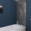 Bathroom P Shaped Shower Bath 1700mm RH Mixer Shower Screen Side End Panel White 5