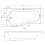Bathroom P Shaped Shower Bath 1700mm LH Mixer Shower Screen Side End Panel White 10