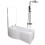 Bathroom P Shaped Shower Bath 1700mm LH Mixer Shower Screen Side End Panel White 1