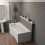 Bathroom P Shaped Shower Bath 1700mm LH Mixer Shower Screen Side End Panel White 2