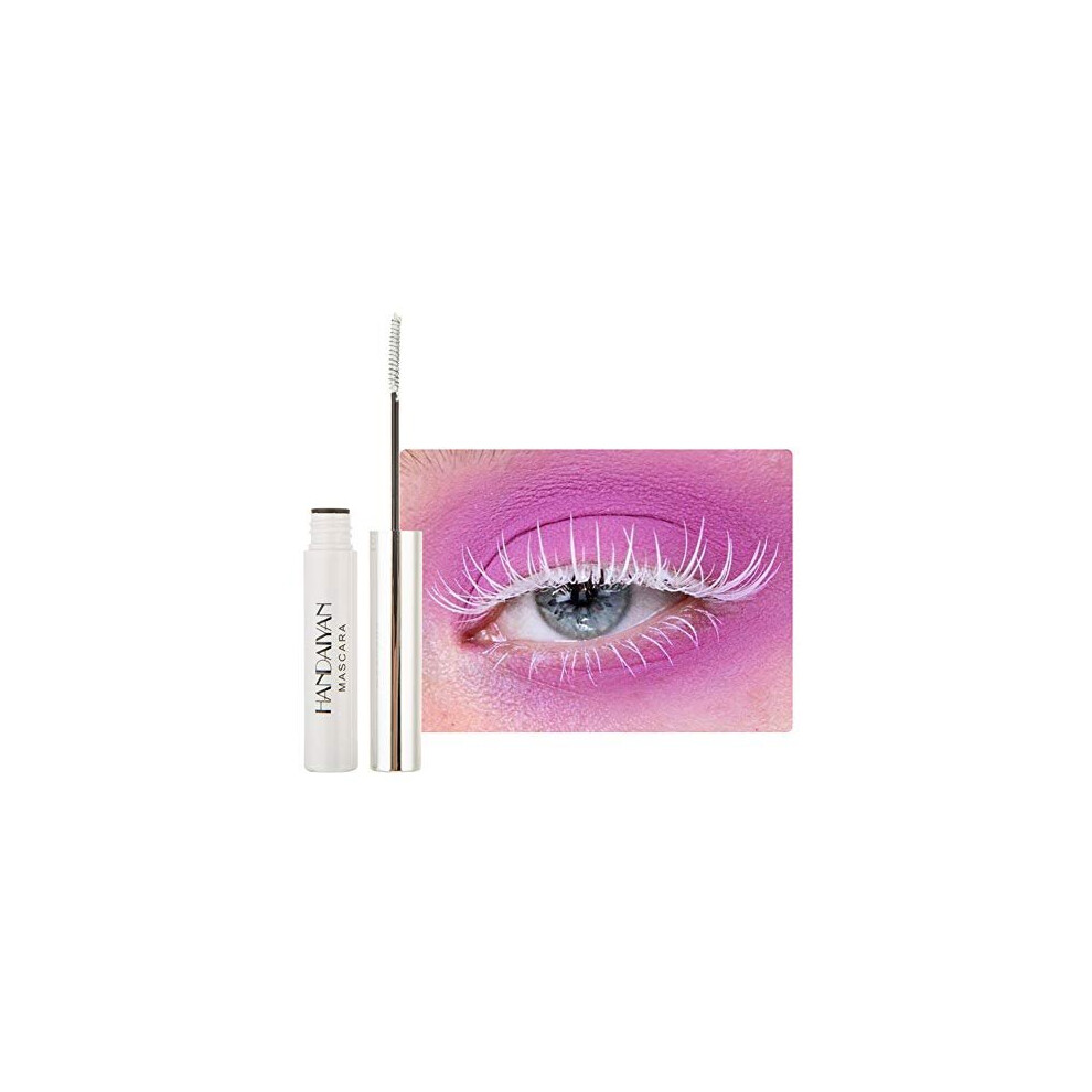 Allbestaye 4D Fiber Mascara Colorful Mascara Waterproof Fine Brush Green Black White Eyelash Long-Lasting Makeup Thick Long Mascara