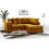 (Gold, Right Hand Facing) Brooklyn Plush Velvet Foam Corner Sofa 1
