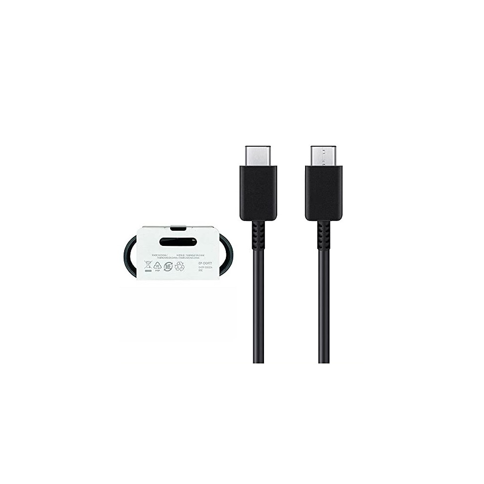 Genuine Samsung Type C to Type C Cable, Official Samsung Super Fast Charger & Sync USB-C to USB-C Cable For Samsung Galaxy S10+,S20+,Note10+,S21+