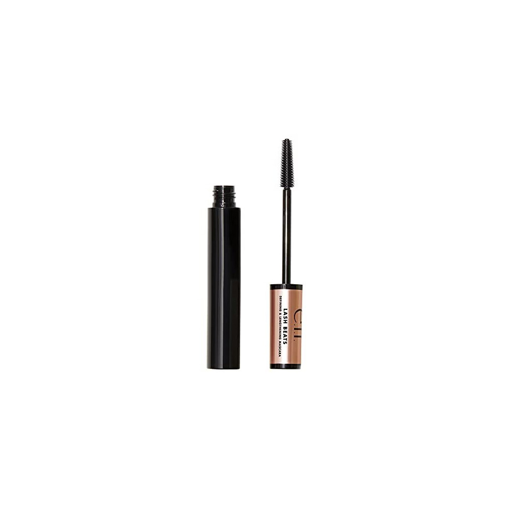 e.l.f. Lash Beats Mascara, Lengthening Formula for Mega Long Lashes, Creates Natural-Looking Long & Defined Lashes, Black, 1.1 Oz (10mL)