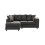 (Grey , Left Hand Facing) Brooklyn Plush Velvet Foam Corner Sofa 3