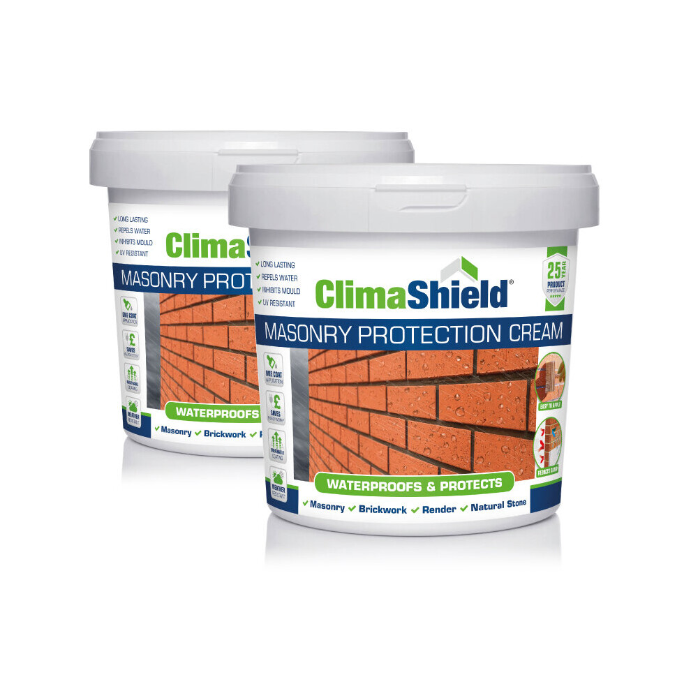 (10 Litres) Smartseal's Climashield - Masonry Protection Cream - Waterproof Sealer - Professional Brick Sealer Exterior & Interior - Easy To Apply Brick Sealant