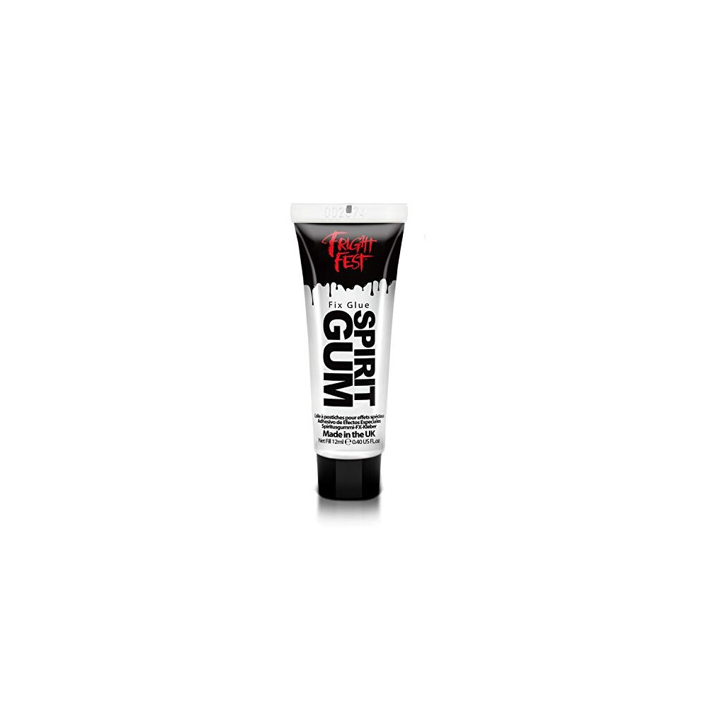 Fright Fest Mastix Spirit Gum Glue Adhesive 12Ml Cosmetic Grade Fix Prosthetic, Gems, Glitter Great Glitter Tattoo Glue, Body Glue, Hair Bonding Glue, 5056176239169
