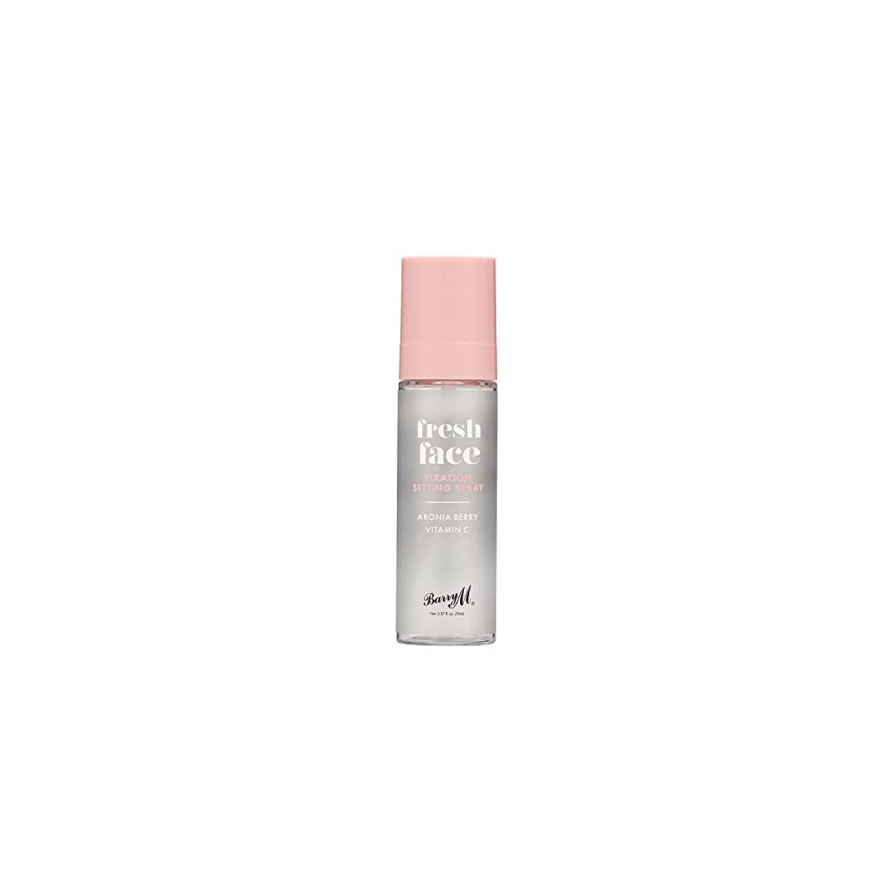 Barry M Fresh Face Fixation Makeup Setting Spray, Long-lasting, Infused With Aronia Berry and Vitamin C Clear