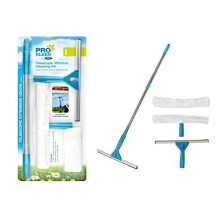 Pro Kleen Telescopic Window Cleaner Kit Cleaning Kit Equipment Extendable Pole Soft Window Cleaner Mop Squeegee Head Cleaning Indoor Outdoor Glass