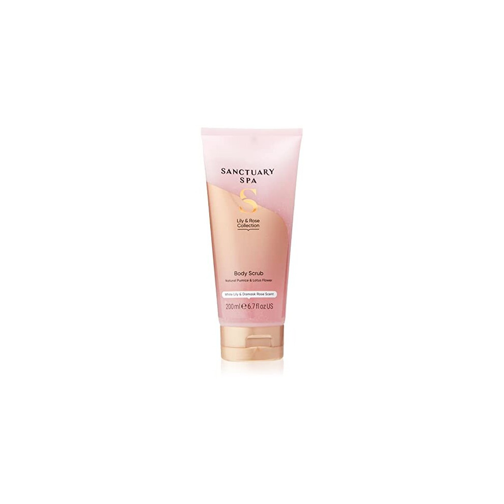 Sanctuary Spa Lily & Rose Body Scrub, No Mineral Oil, Cruelty Free & Vegan Exfoliating Body Scrub, 200Ml