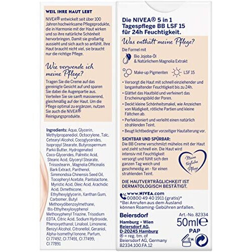 NIVEA NIVEA BB 5-in-1 Day Cream 24-Hour Moisture 1