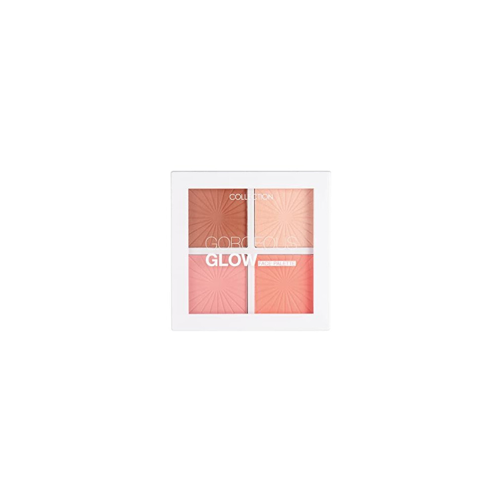 Collection Cosmetics Glow Face Palette, Bronzer, Blusher and Highlighter All in One, 7.2 g