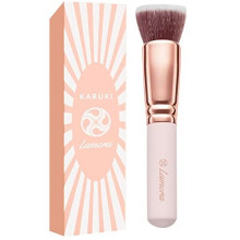 Premium Flat Top Kabuki Foundation Brush - Rose/Gold, For Liquid, Cream & Powder, Concealer, Blending, Buffing & Stippling