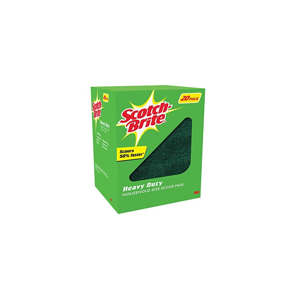 Scotch Brite 3M Heavy Duty Scouring Pads 6"X 9" Heavy Duty Scouring Power Of Scotch-Brite (20 Pack)