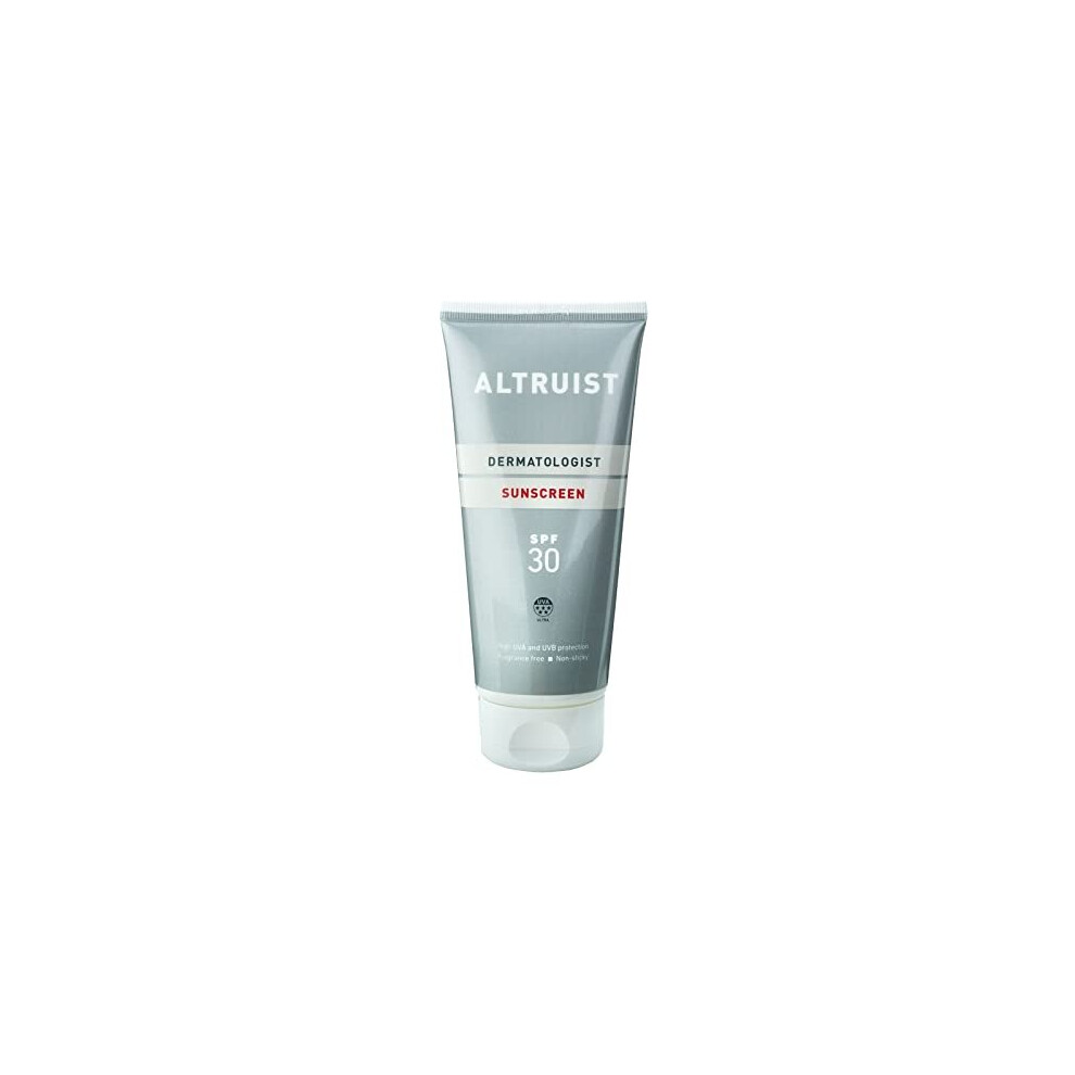 ALTRUIST. Dermatologist Sunscreen SPF 30 ÃÃ¢Ã¢ Superior 5-star UVA protection (PPD: 39) by Dr Andrew Birnie, suitable for sensitive skin, 200 ml