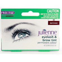 Julienne Eyelash & Eyebrow Permanent Dark Brown 03 Tint, 15ml - Smudge-Proof, Waterproof, Long-Lasting Colour