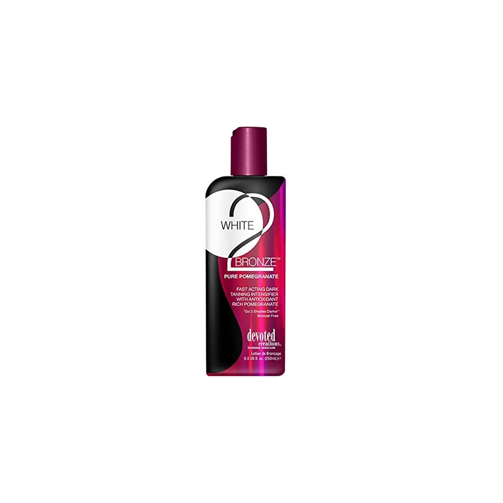 Devoted Creations White 2 Bronze Pomegranate sunbed tanning lotion cream (250ml bottle)