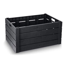 Strata Wood Effect Folding Crate 60 Litres - Color: Charcoal