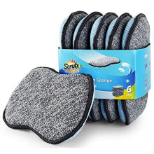 Éponge de Nettoyage Multi-Usage pour Cuisine par Scrub-it - Éponge Microfibre Non-Rayante avec Pouvoir Grattant