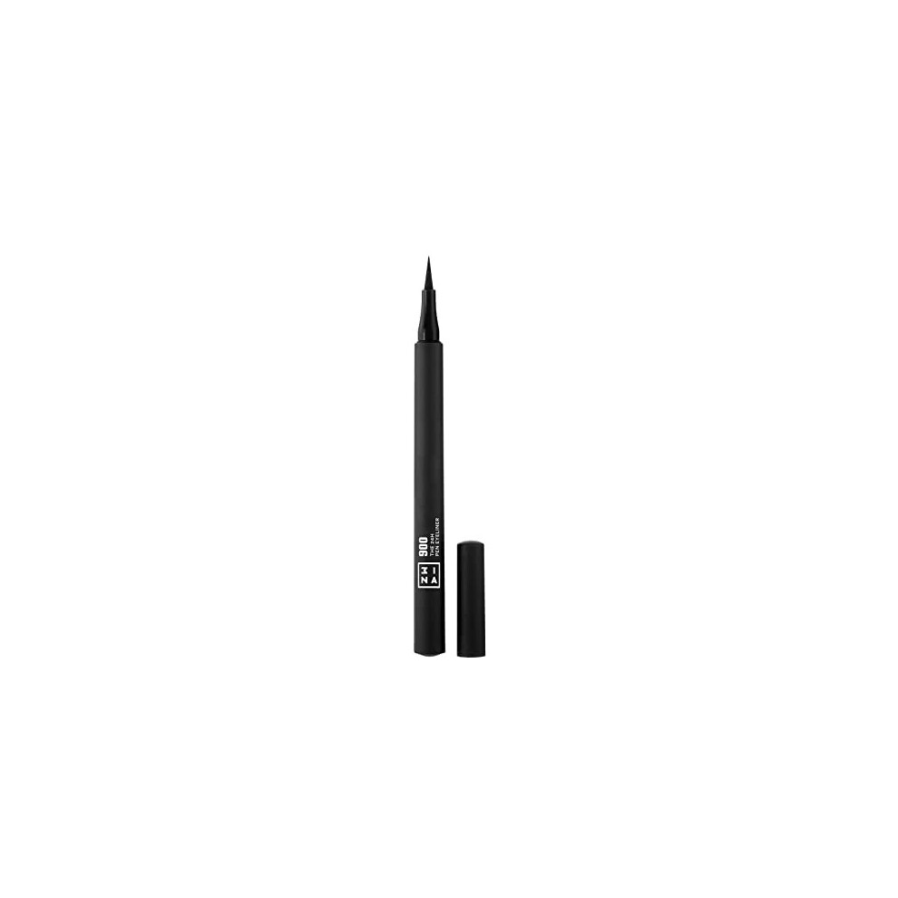 3Ina Black Makeup The 24H Pen Eyeliner 900 - Vegan, Cruelty-Free, 24H Longwear - Highly Pigmented Liquid Eyeliner - Code 8.44E+12