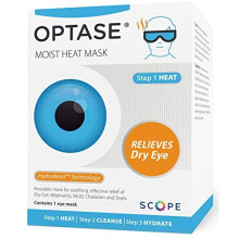 Optase Moist Heat Eye Mask - Washable and Reusable Heated Gel Eye Mask - HydroBead Technology for Dry Eye Relief