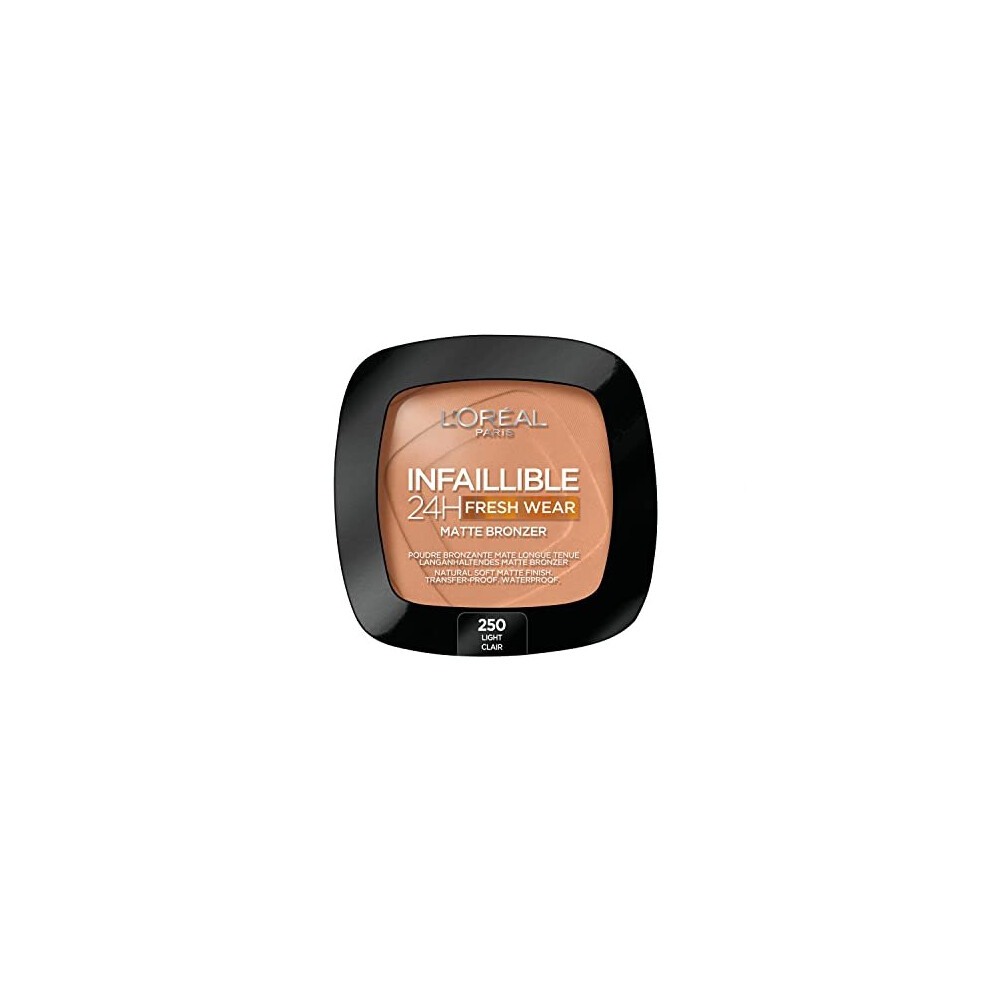 New L’oréal Paris L'orãal Paris Soft Matte Bronzer, Longwear, Matte Finish, Waterproof And Transfer-Proof, Infallible 24H, 300 Medium Light
