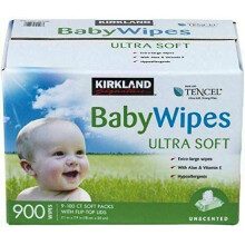 Kirkland Signature Tencel Baby Wipes - Pack of 9 x 100 Wipes