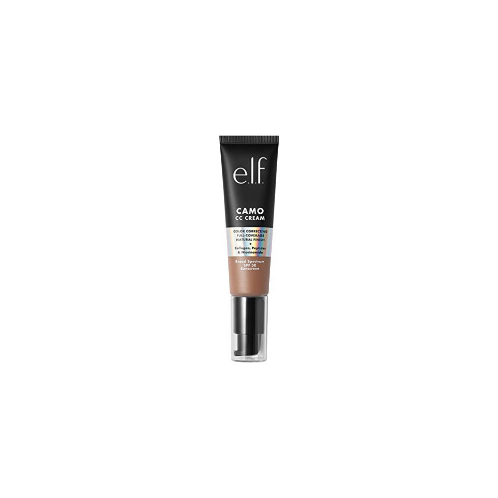 e.l.f. Camo CC Cream | Color Correcting Full Coverage Foundation with SPF 30 | Deep 540 N | 1.05 Oz (30g)