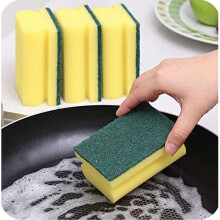 HOMESmith 8 Packs Heavy Duty Scrub Sponge, Dual-Sided Dishwashing & Cleaning Sponge for Kitchen, Bathroom and Home Cleaning ( Pack of 8 )