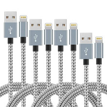 IDiSON 4Pack(3ft 6ft 6ft 10ft) iPhone Lightning Cable Apple MFi Certified Braided Nylon Fast Charger Cable Compatible iPhone 12, Max XS XR 8 Plus 7