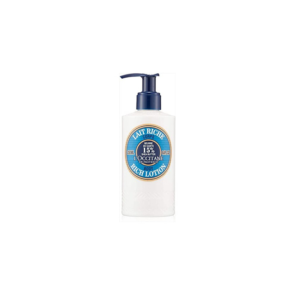 L'OCCITANE Shea Rich Body Lotion 250 ml|15% Fair Trade Shea Butter Moisturiser|48 hour Hydration|