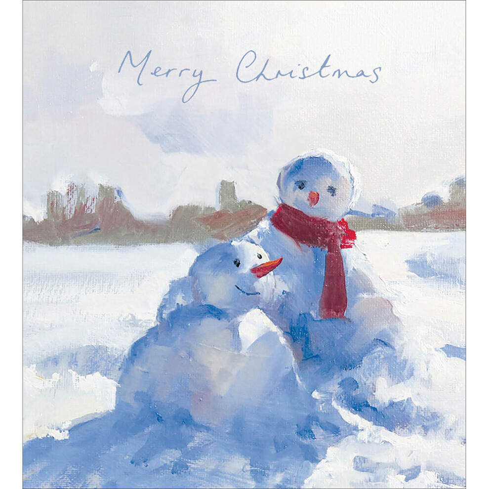 Woodmansterne Pack Of 5 Festive Snowmen Charity Christmas Cards Supporting Multiple Charities