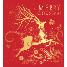 Pack of 5 Festive Reindeer Charity Christmas Cards Supporting Multiple Charities