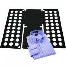 (Black) 2pcs Clothes Folder Fast T-shirt Folding Board For Kids Adult Dress Pants Shirt