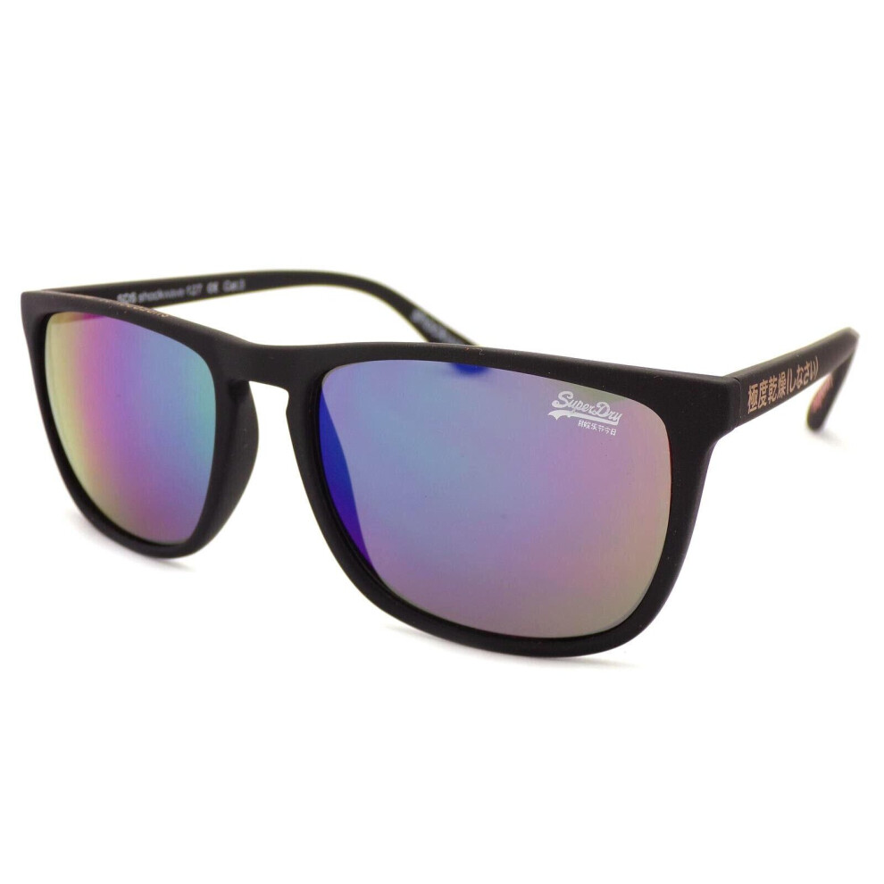 SUPERDRY Sunglasses SHOCKWAVE Matte Black/ Multi Mirror Lenses 127