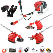 BU-KO 52cc 3-in-1 Petrol Garden Strimmer with 3 Attachments: Nylon Trimmer, 3-Tooth Brush Cutter, 200mm Steel Wire Head – 3HP