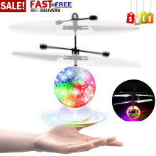 Flying Ball LED Luminous Helicopter UFO Palm Drone Infrared Sensor Toy