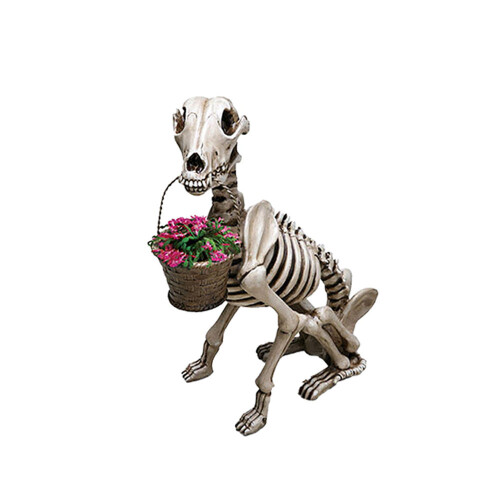 (Skeleton Dog) Halloween Skeleton Statue Zombie Garden Decoration