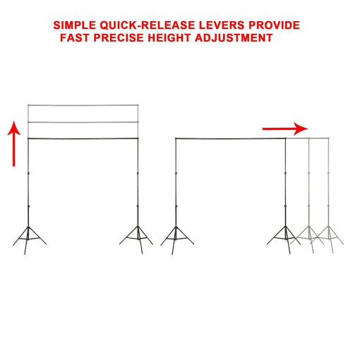 10Ft Adjustable Photography Background Stand Backdrop Crossbar Kit 2
