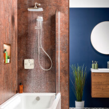Mira Evoco Bath Filler Dual Thermostatic Mixer Shower Brushed Nickel 1.1967.011