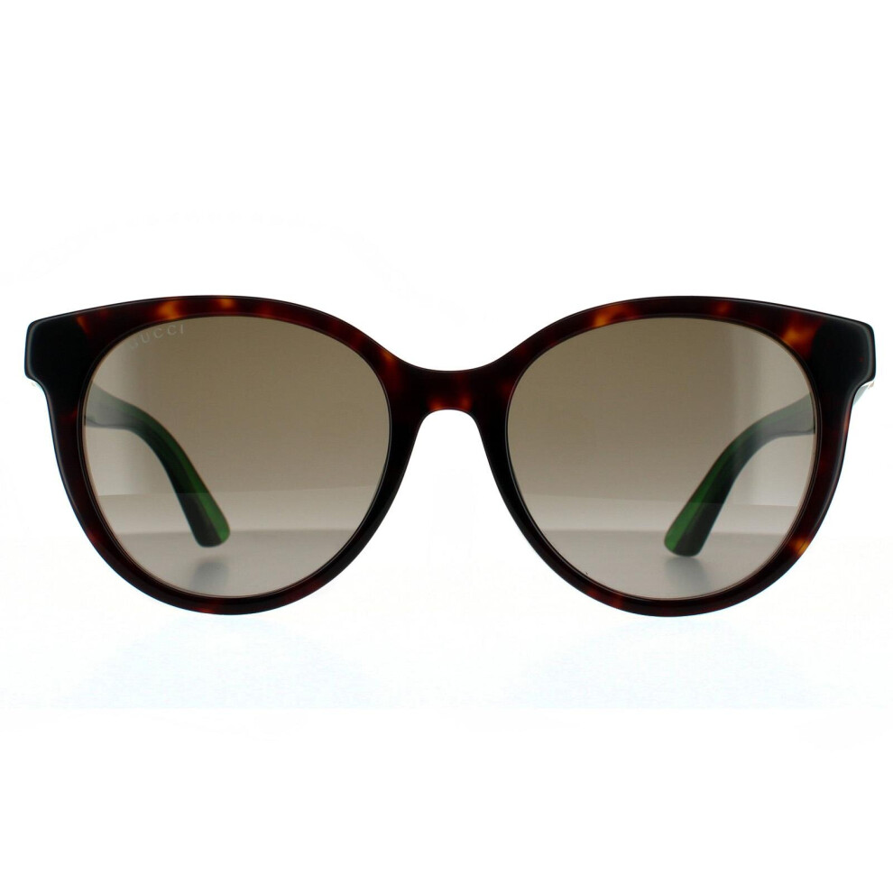Gucci Sunglasses GG0702SKN 003 Havana With Green and Red Brown Gradient