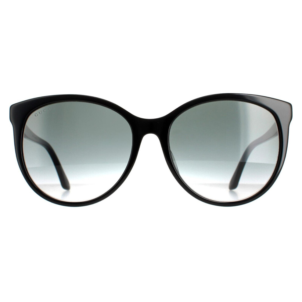 Gucci Sunglasses GG0729SA 001 Shiny Black Grey Gradient