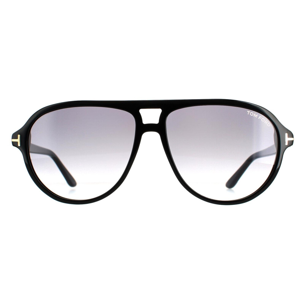 Aviator Shiny Black Smoke Gradient FT0932 Jeffrey