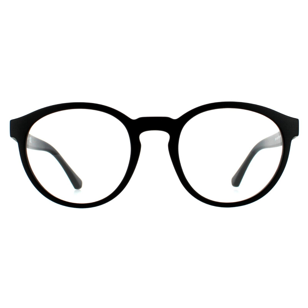 Emporio Armani Sunglasses EA4152 58011W Matte Black Clear with Sun Clip-ons