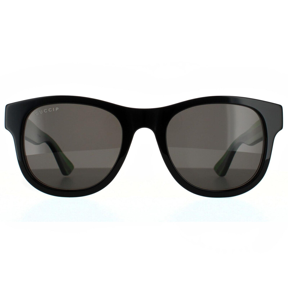 Gucci Sunglasses GG0003SN 006 Black Green Grey Grey