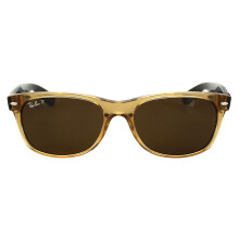 Ray-Ban Sunglasses New Wayfarer 2132 945/57 Honey Crystal Brown Polarized Medium