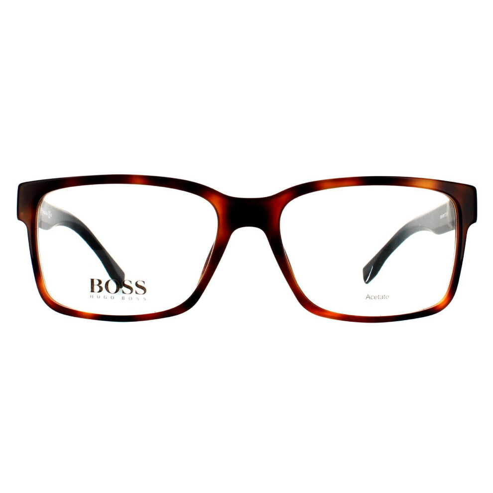 Photos - Glasses & Contact Lenses Hugo Boss Glasses Frames BOSS 0831/IT Z21 Havana Black Men BOSS-0831-IT-Z21-55 