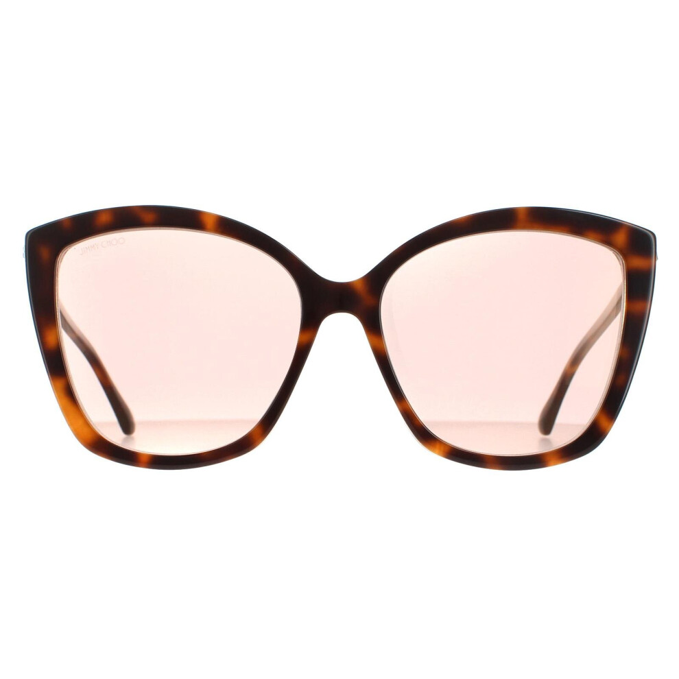 Jimmy Choo Sunglasses Nat/S 0T4 K1 Havana Pink Gold Mirror